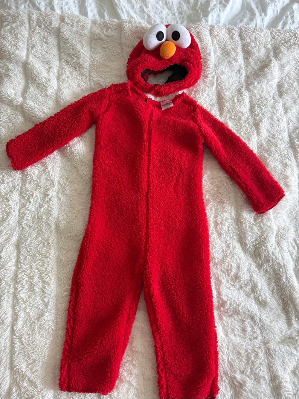 Sesame Street Elmo Red Plush Kids One-Piece Hoodie